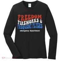 Freedom Fireworks & Frequent Flyers Emergency Department Women's Long Sleeve Shirt thumb 0