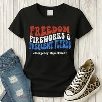 Freedom Fireworks & Frequent Flyers Emergency Department Women's T-Shirt thumb 3