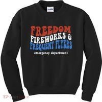 Freedom Fireworks & Frequent Flyers Emergency Department Kids Sweatshirt thumb 0