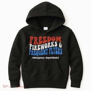 Freedom Fireworks & Frequent Flyers Emergency Department Kids Hoodie