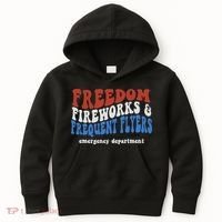 Freedom Fireworks & Frequent Flyers Emergency Department Kids Hoodie thumb 0
