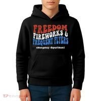 Freedom Fireworks & Frequent Flyers Emergency Department Kids Hoodie thumb 4