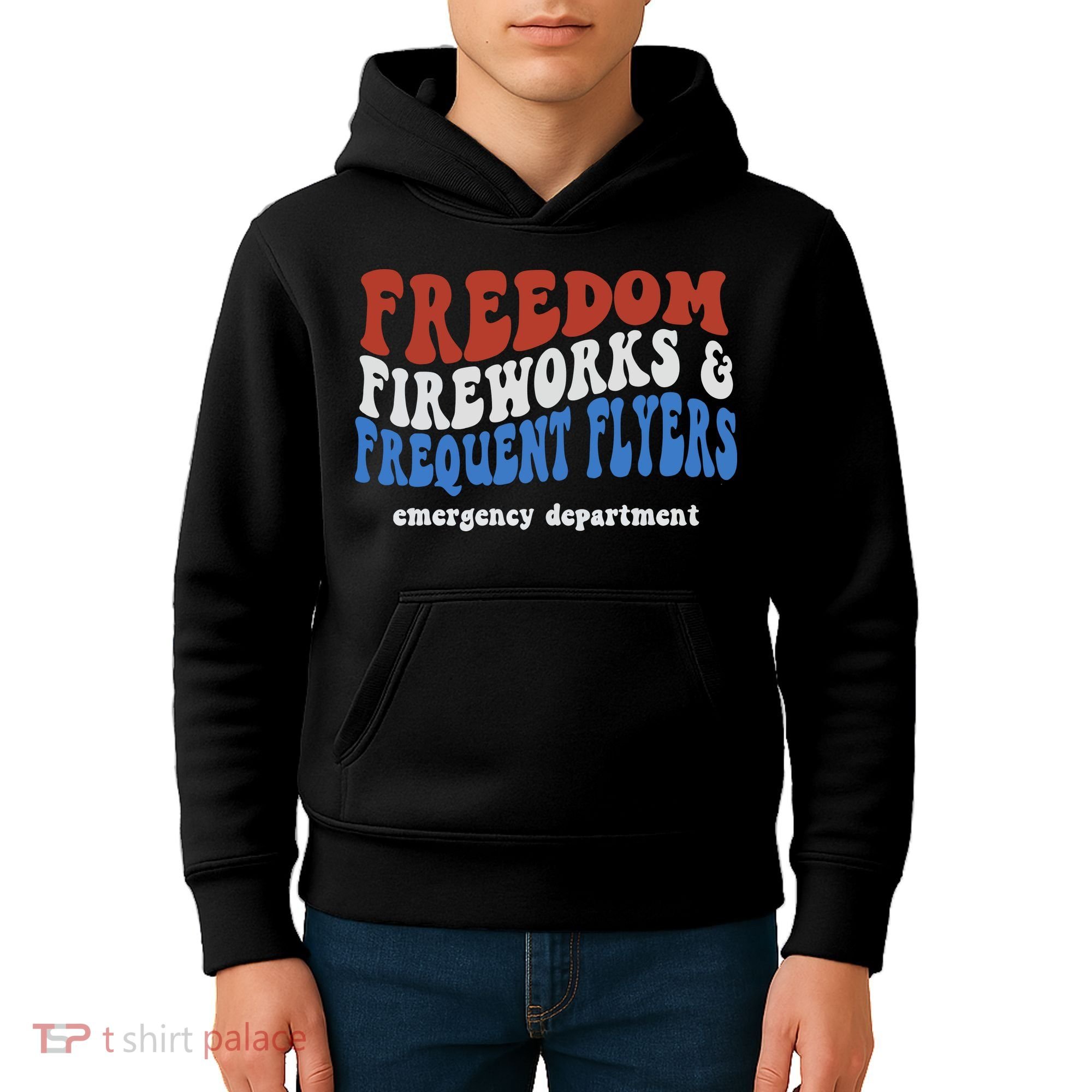 Freedom Fireworks & Frequent Flyers Emergency Department Kids Hoodie