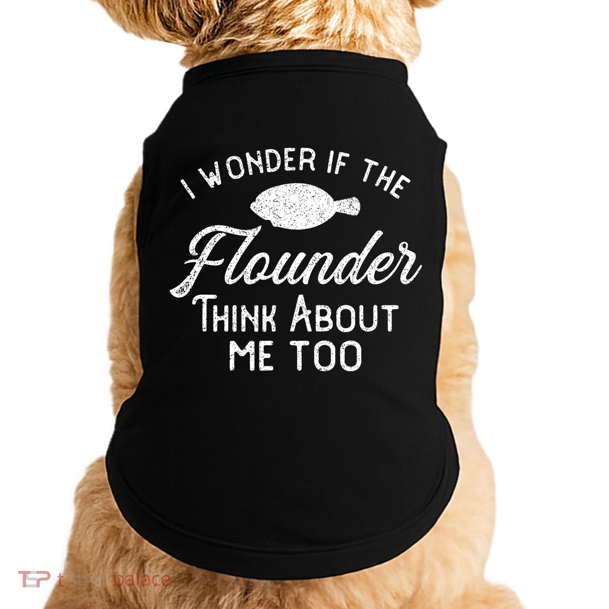Funny Flounder Fishing Gigging Doggie Tank