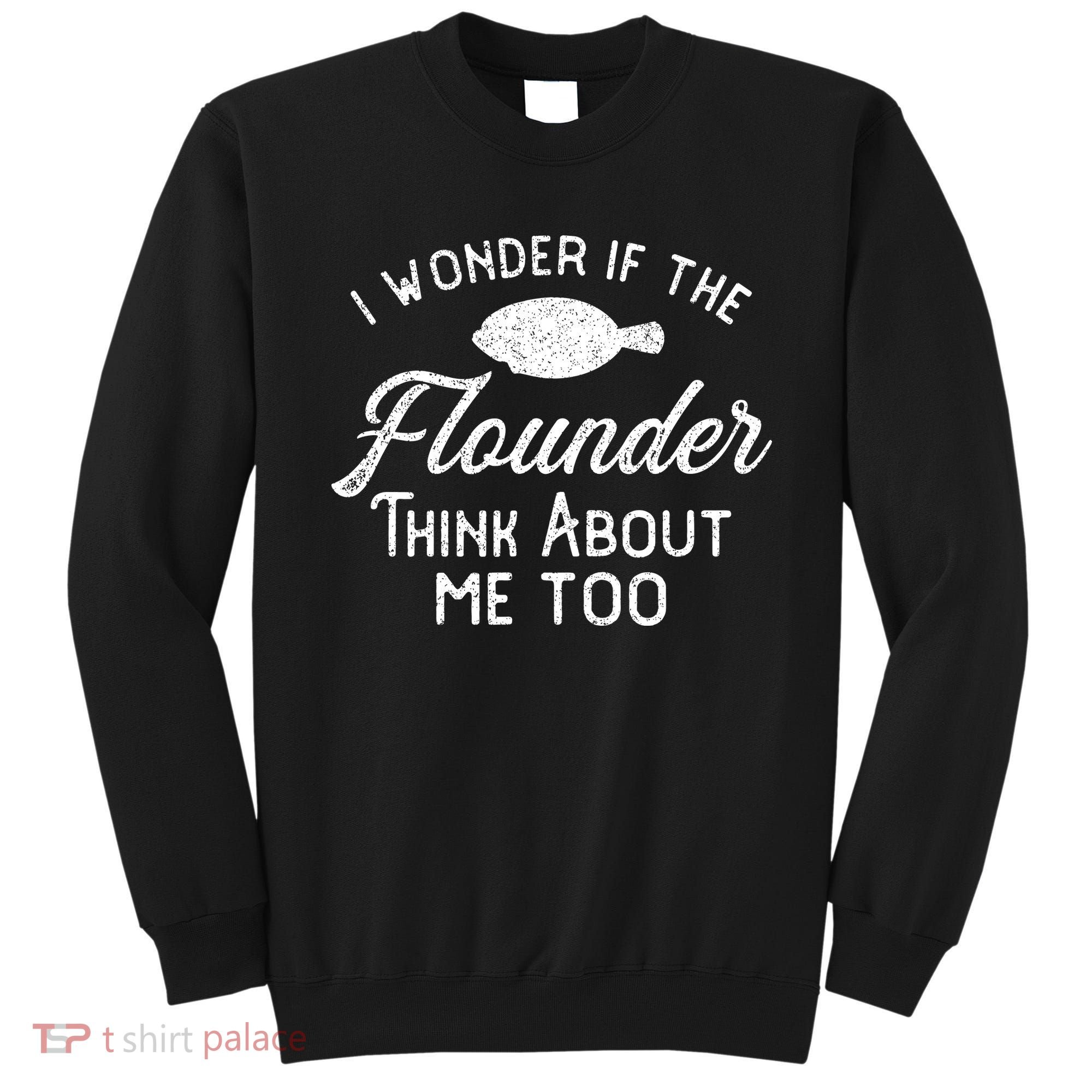 Funny Flounder Fishing Gigging Sweatshirt
