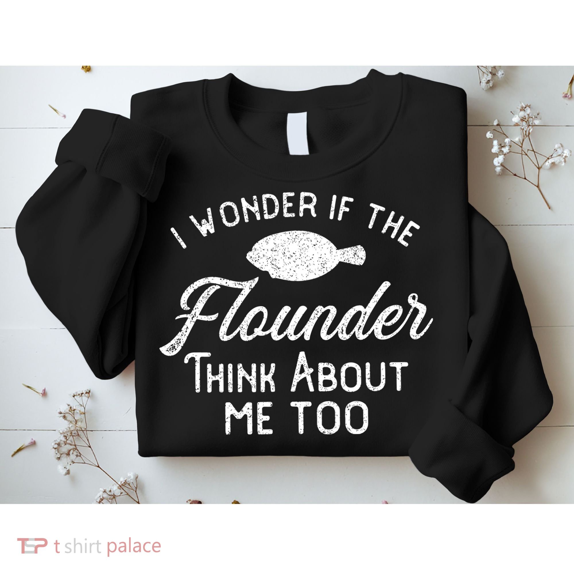 Funny Flounder Fishing Gigging Sweatshirt