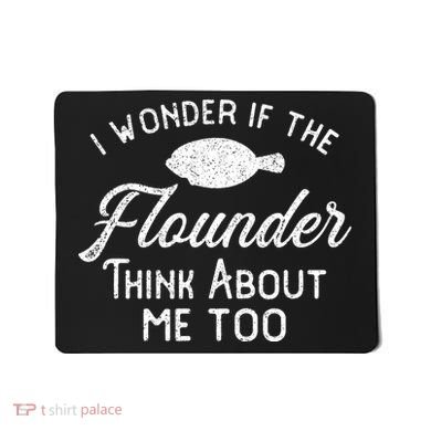 Funny Flounder Fishing Gigging Mousepad