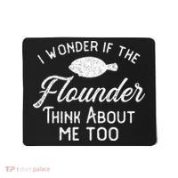 Funny Flounder Fishing Gigging Mousepad thumb 0