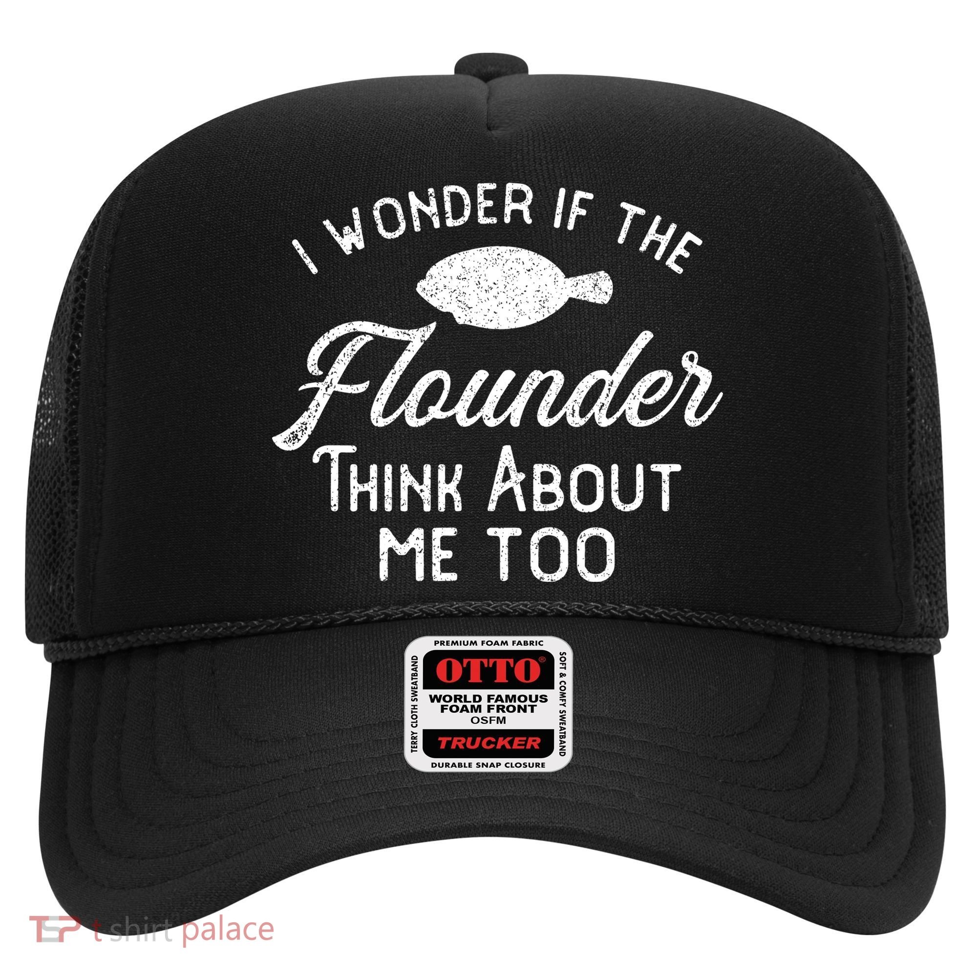 Funny Flounder Fishing Gigging Hat