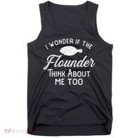 Funny Flounder Fishing Gigging Tank Top thumb 0