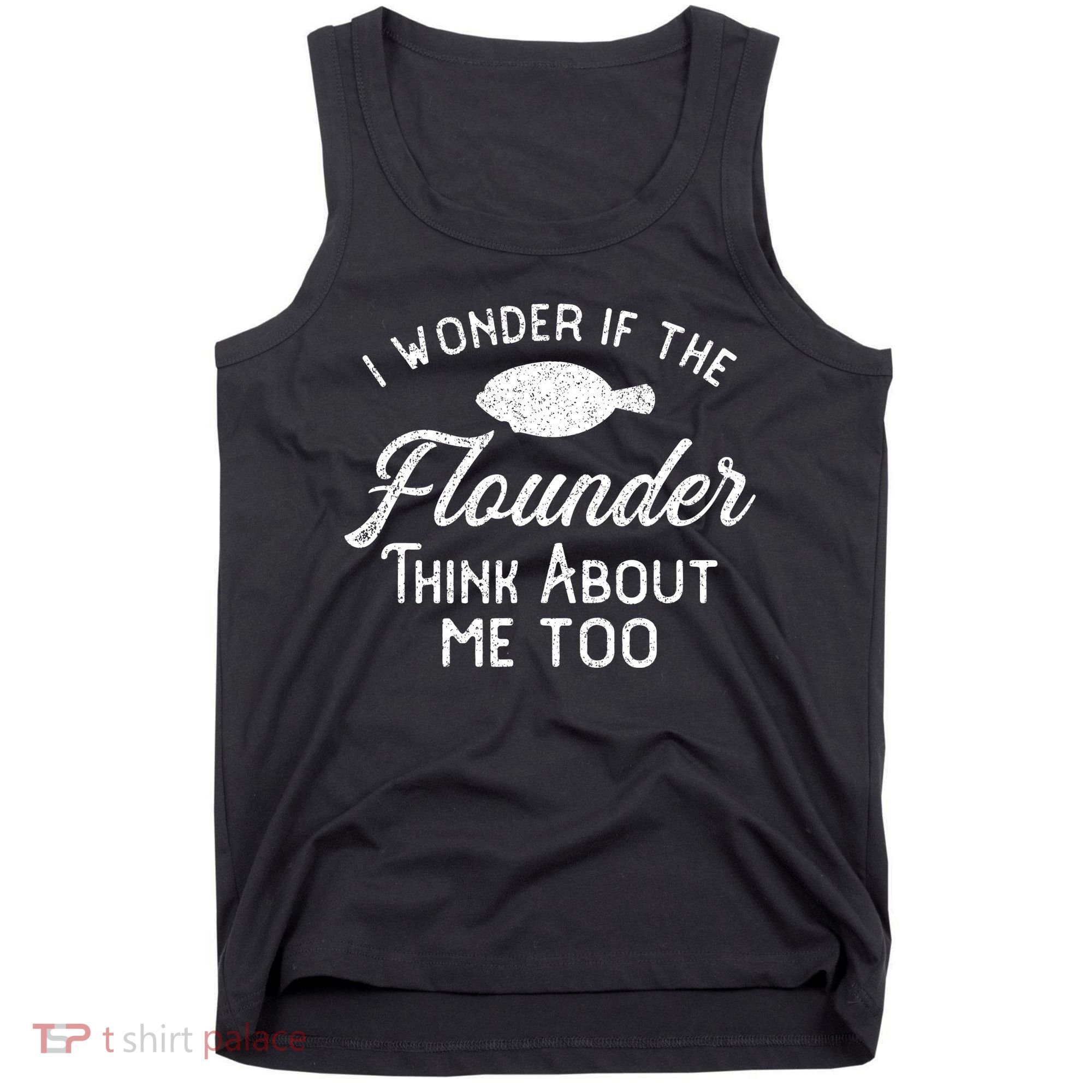 Funny Flounder Fishing Gigging Tank Top