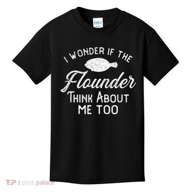 Funny Flounder Fishing Gigging Kids T-Shirt