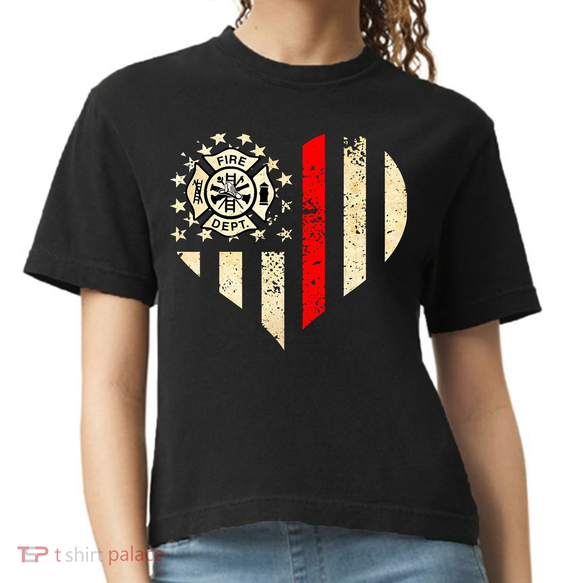 Funny Firefighter Fireman Heart Comfort Colors Boxy T-Shirt