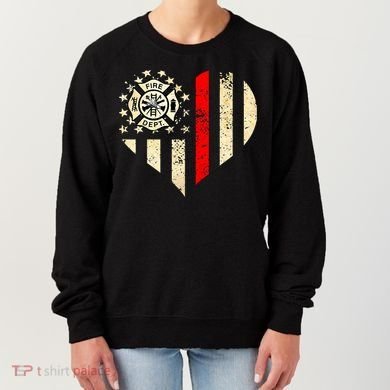 Funny Firefighter Fireman Heart Women's Sweatshirt