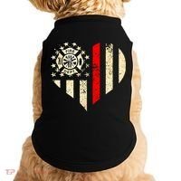 Funny Firefighter Fireman Heart Doggie Tank thumb 0