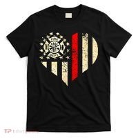 Funny Firefighter Fireman Heart T-Shirt thumb 0