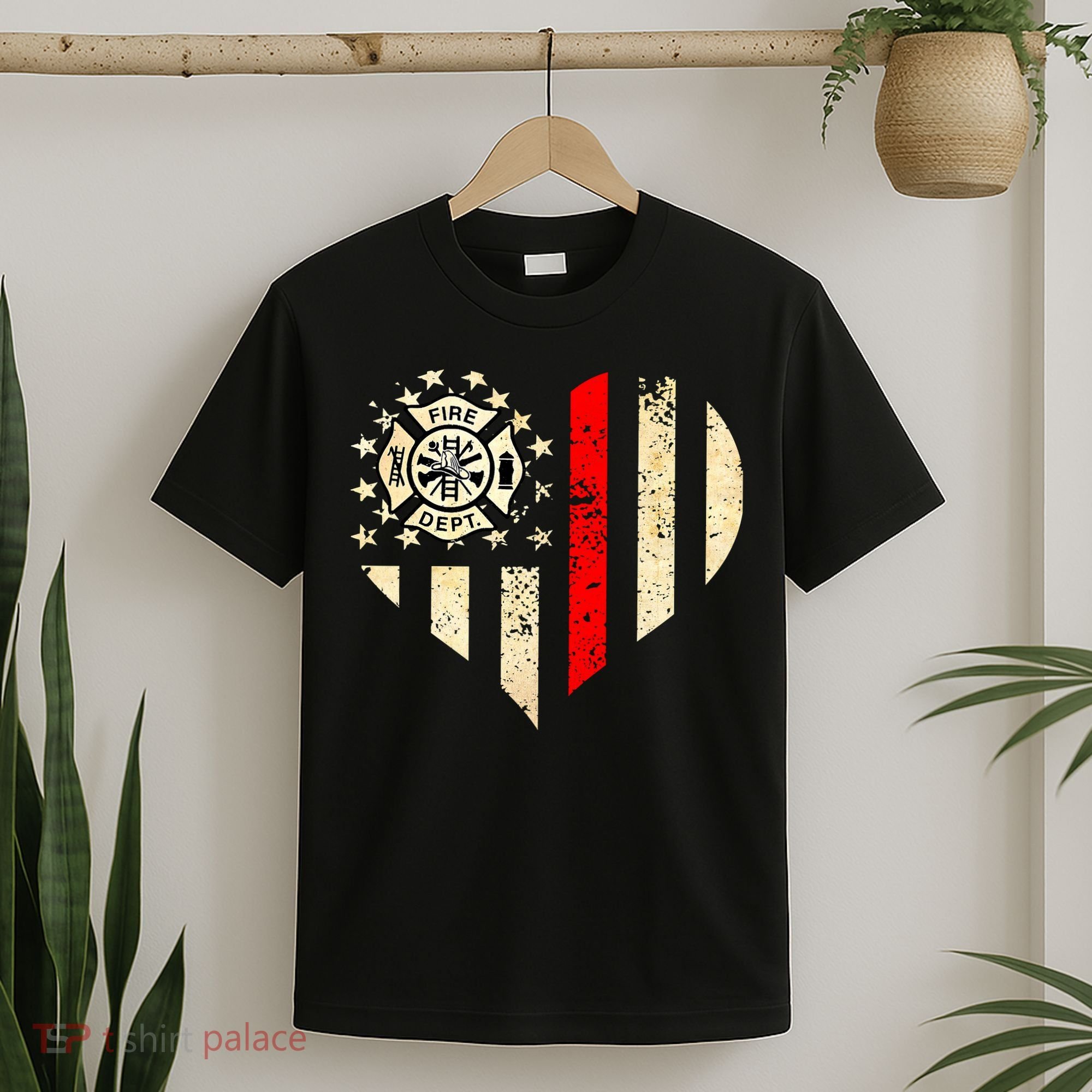 Funny Firefighter Fireman Heart T-Shirt