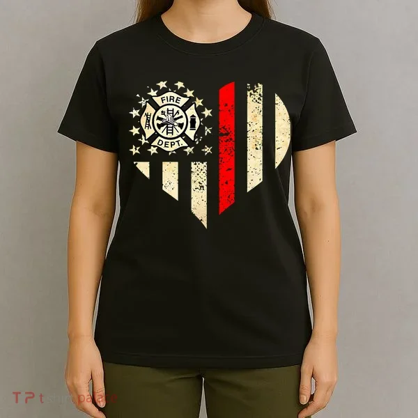 Funny Firefighter Fireman Heart T-Shirt
