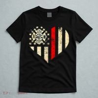 Funny Firefighter Fireman Heart T-Shirt thumb 5