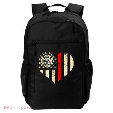 Funny Firefighter Fireman Heart Backpack