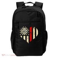 Funny Firefighter Fireman Heart Backpack thumb 0