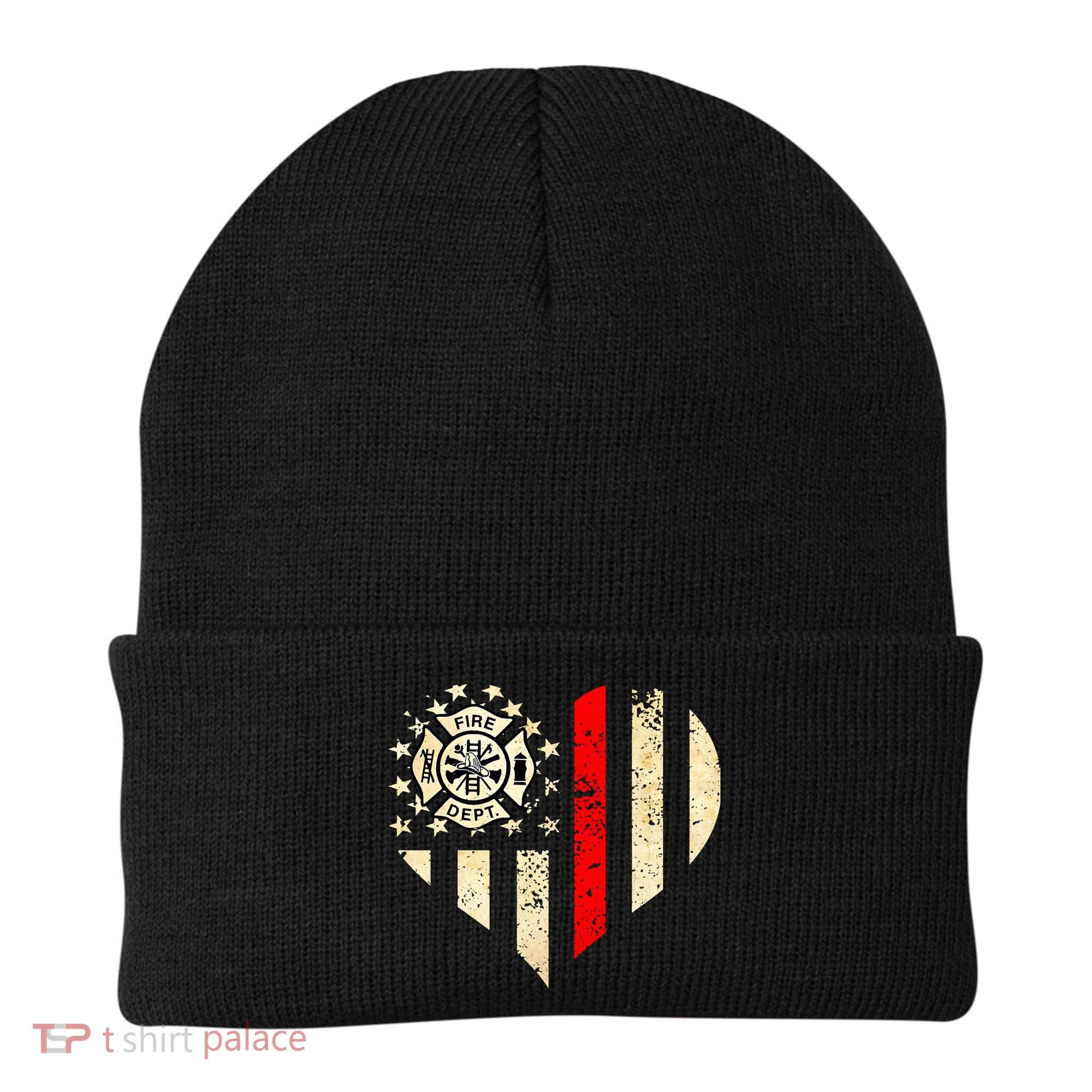 Funny Firefighter Fireman Heart Beanie