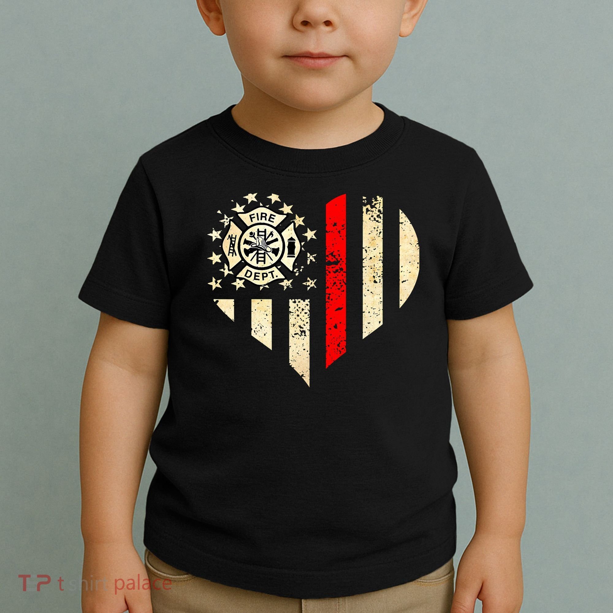 Funny Firefighter Fireman Heart Toddler T-Shirt