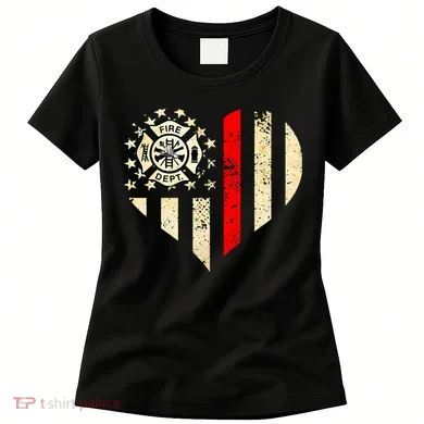 Funny Firefighter Fireman Heart Women's T-Shirt