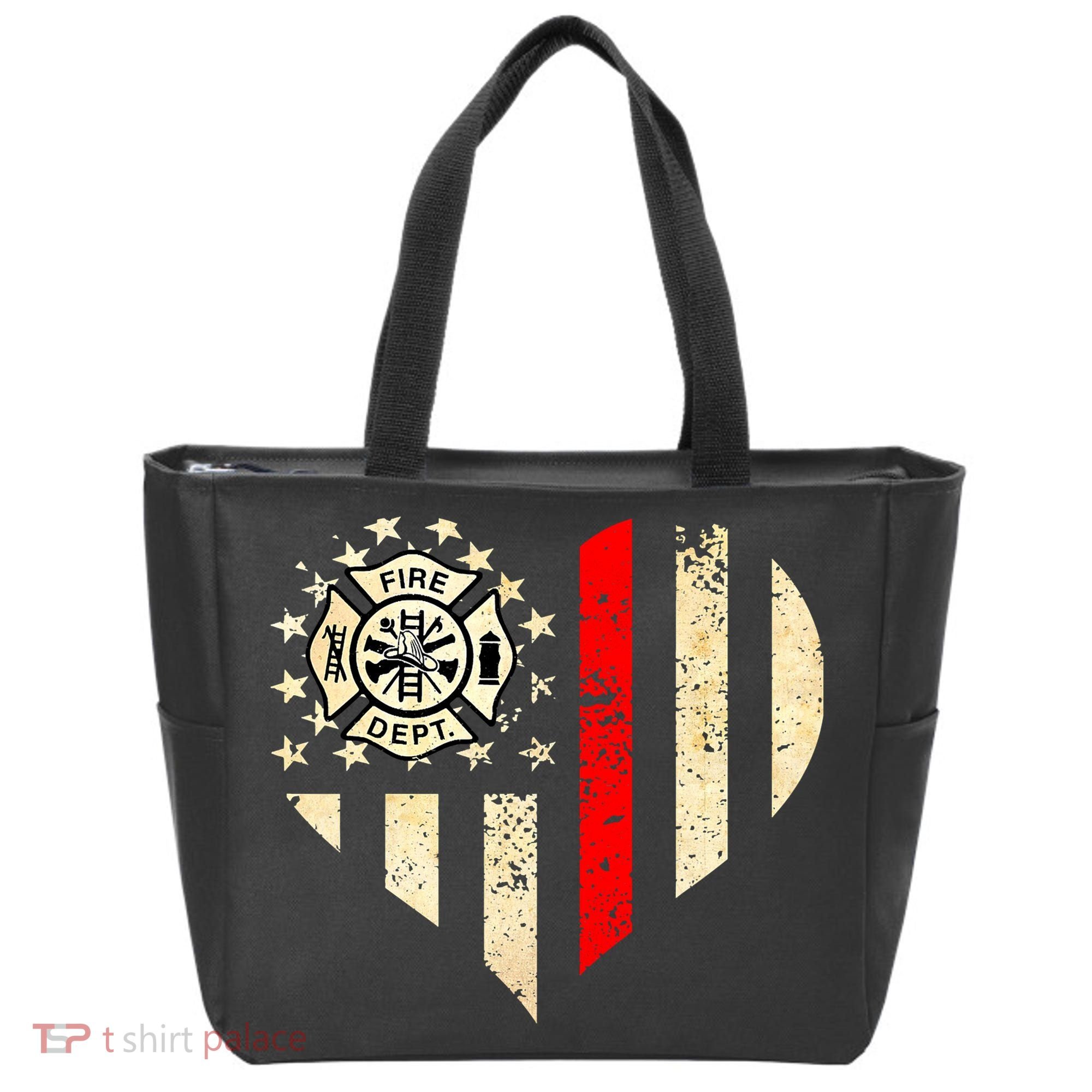 Funny Firefighter Fireman Heart Tote Bag