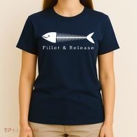 Funny Fishing Fisherman Humor Tee Fillet And Release T-Shirt thumb 4