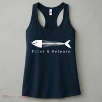 Funny Fishing Fisherman Humor Tee Fillet And Release Women's Tank Top thumb 3