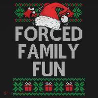 Forced Family Fun Sarcastic Funny Christmas Ugly Xmas Polo thumb 3