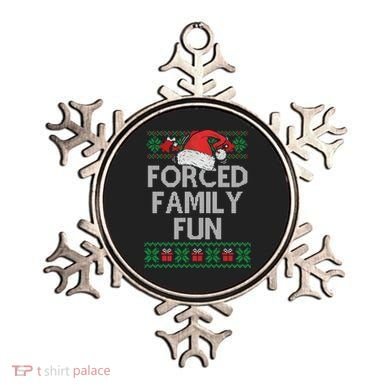 Forced Family Fun Sarcastic Funny Christmas Ugly Xmas Ornament