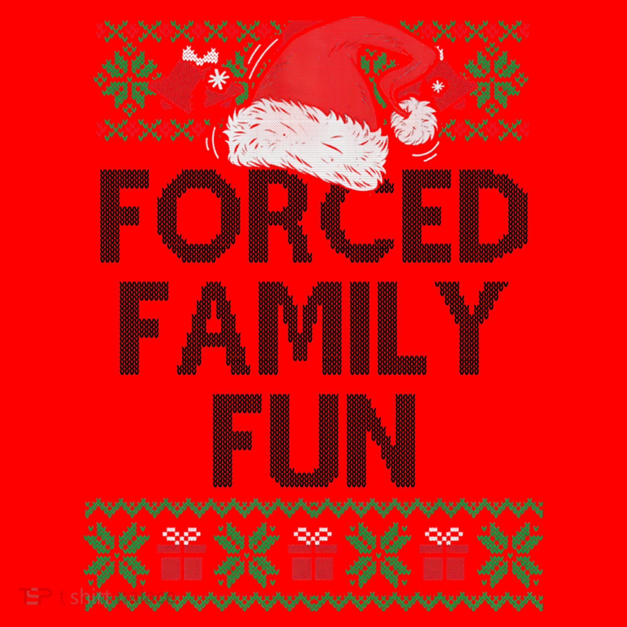 Forced Family Fun Sarcastic Funny Christmas Ugly Xmas Santa Hat