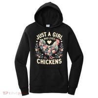Floral Farmer Funny Just A Girl Who Loves Chickens  Women's Hoodie thumb 0
