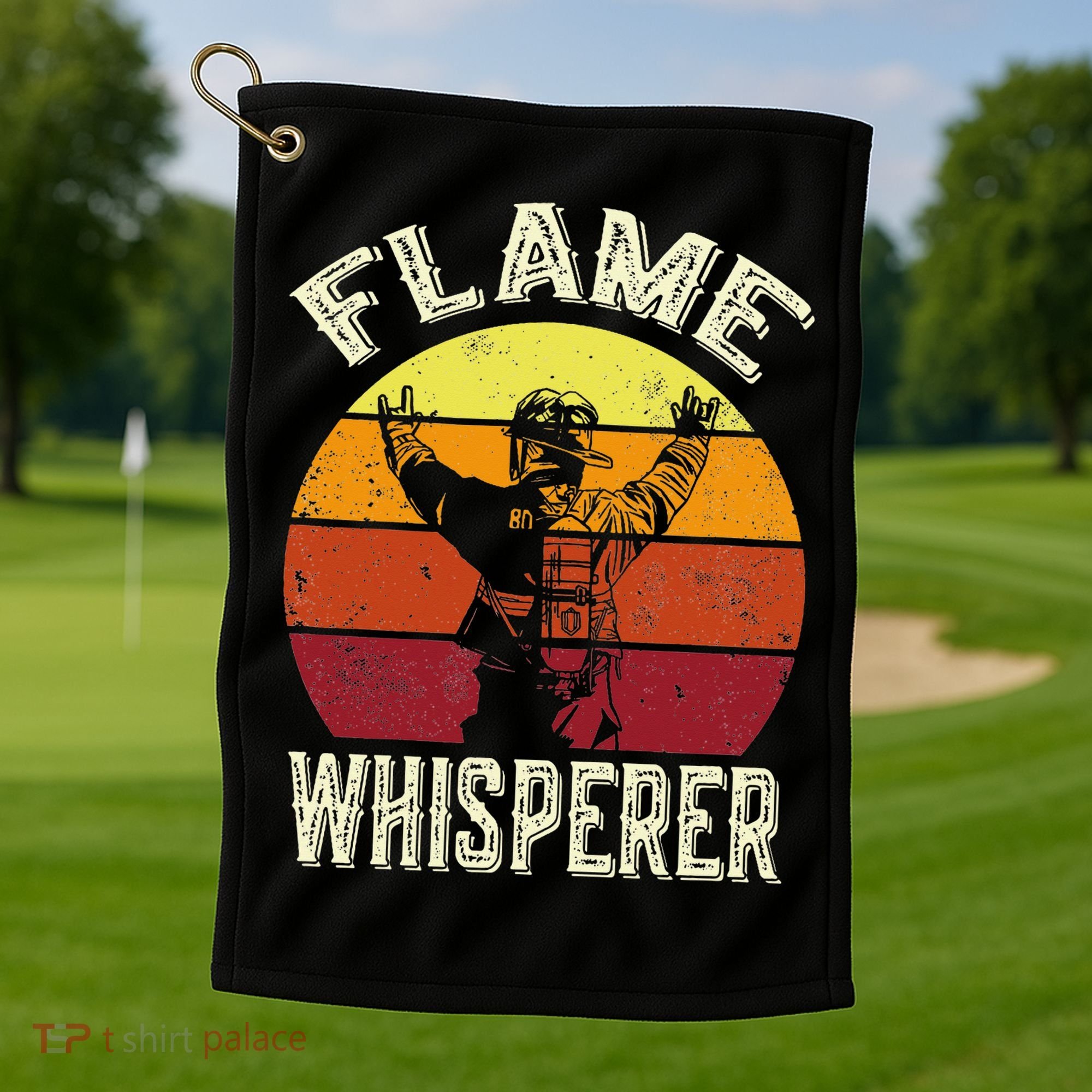 Funny Firefighting Fireman & Volunr Firefighter Golf Towel