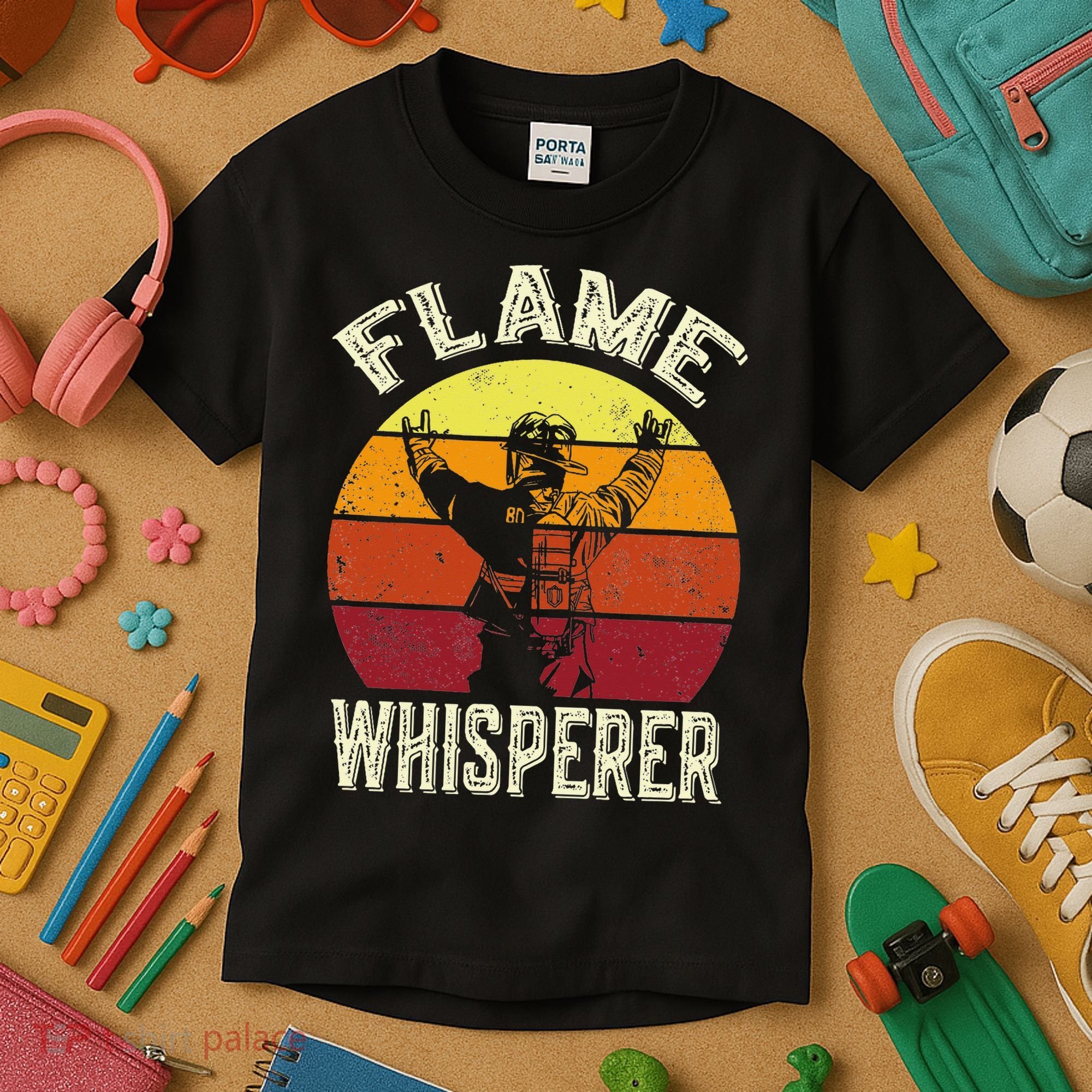 Funny Firefighting Fireman & Volunr Firefighter Kids T-Shirt