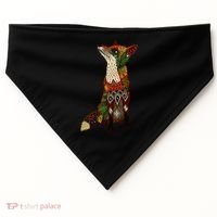 Floral Fox USA-Made Doggie Bandana thumb 0