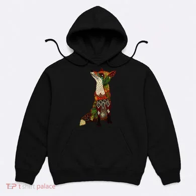 Floral Fox Hoodie