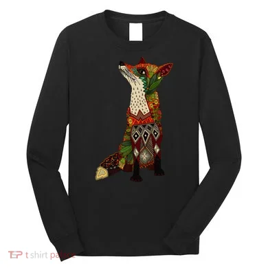 Floral Fox Long Sleeve Shirt