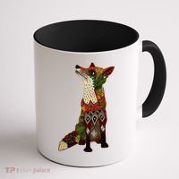 Floral Fox Coffee Mug thumb 1