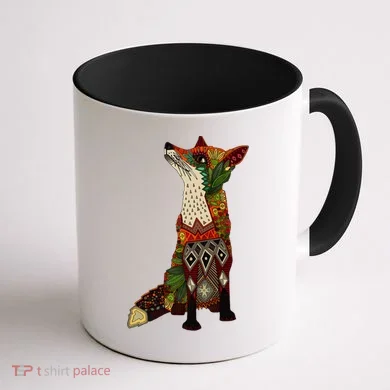 Floral Fox Coffee Mug back