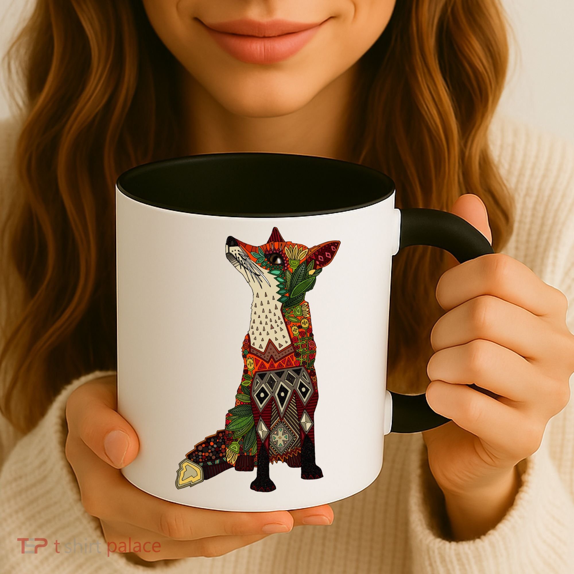Floral Fox Coffee Mug