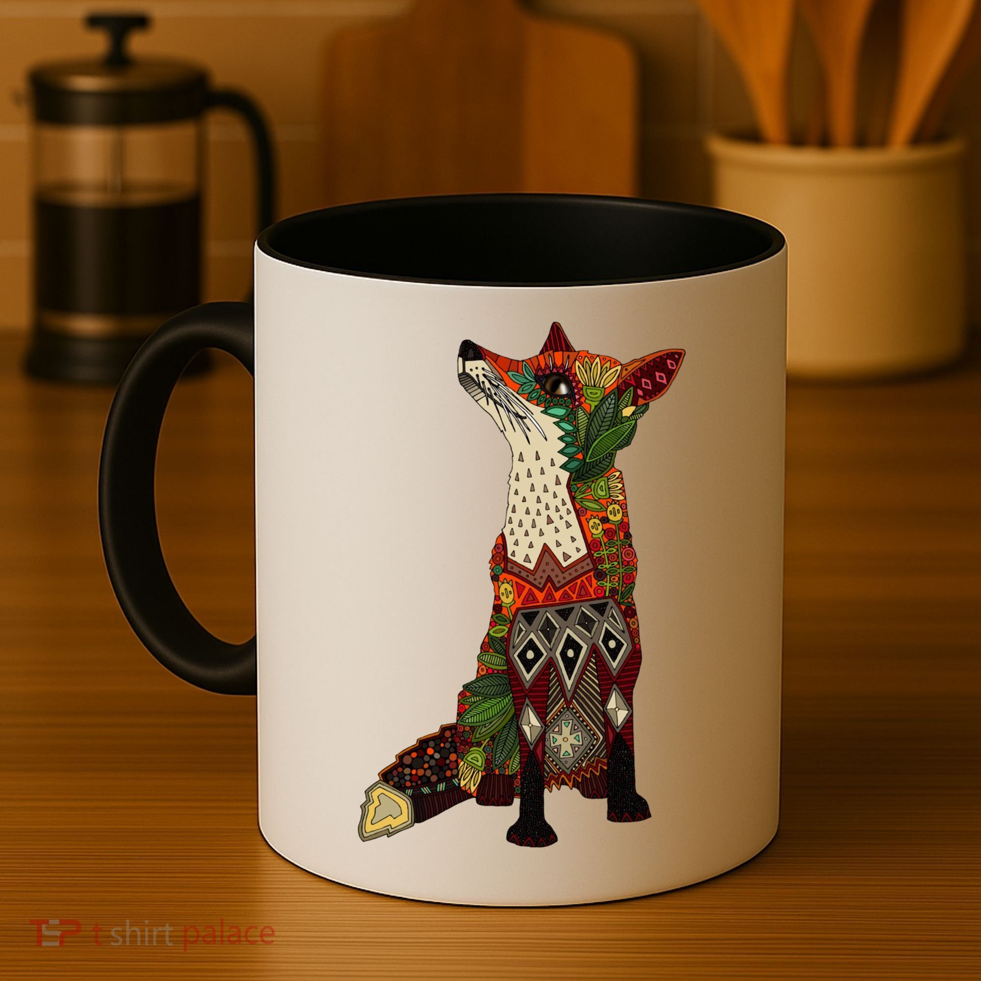 Floral Fox Coffee Mug