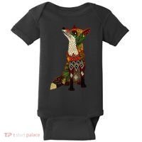 Floral Fox Baby Bodysuit thumb 0