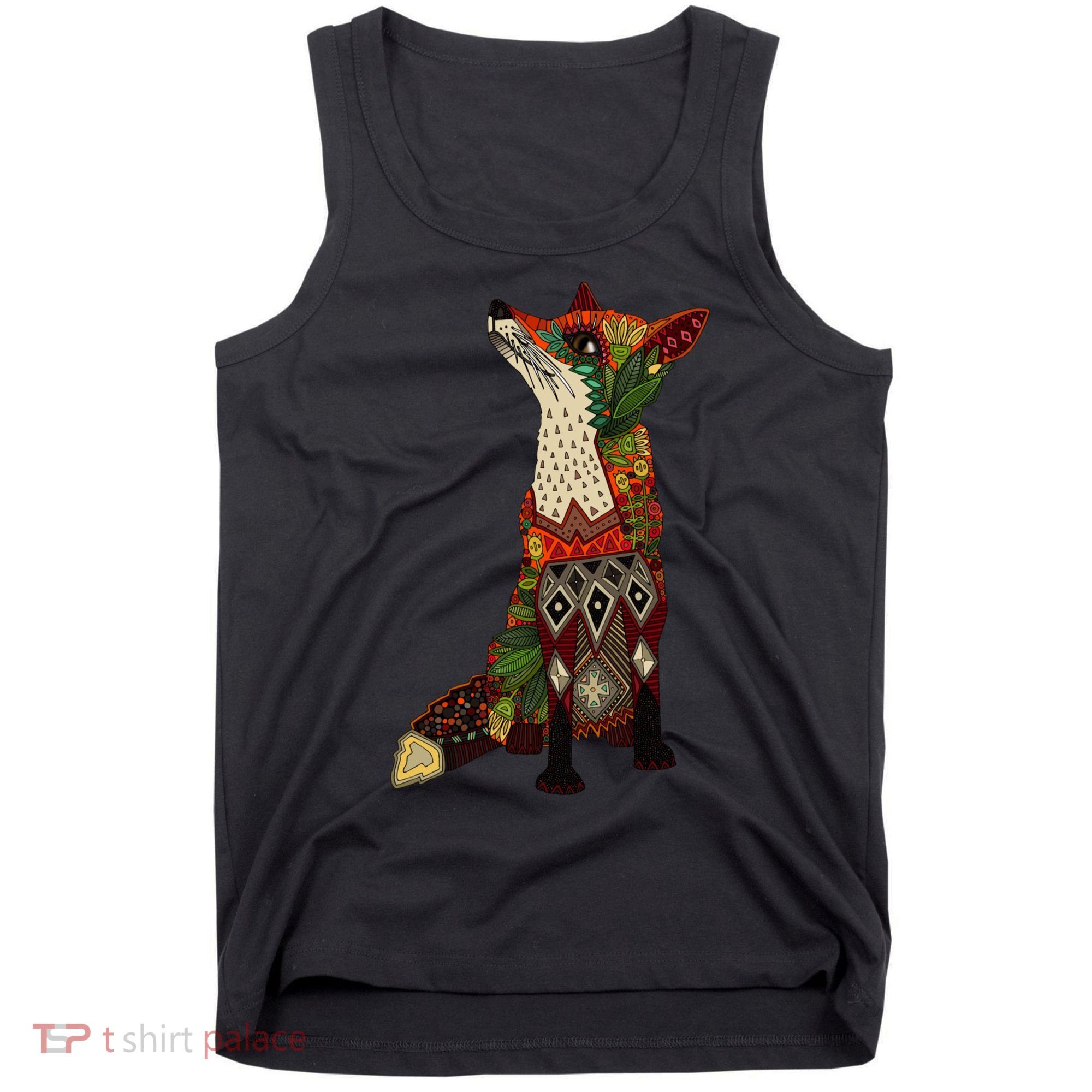 Floral Fox Tank Top