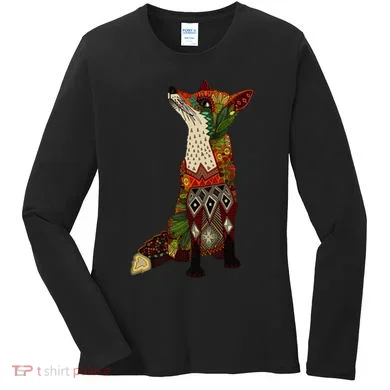 Floral Fox Women's Long Sleeve Shirt