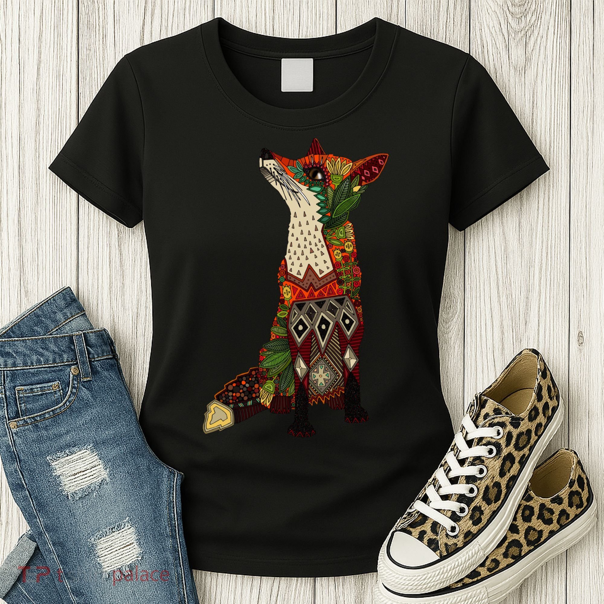 Floral Fox Women's T-Shirt