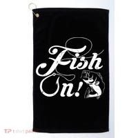 Funny Fishing Golf Towel thumb 0