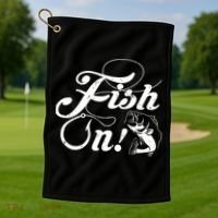 Funny Fishing Golf Towel thumb 1